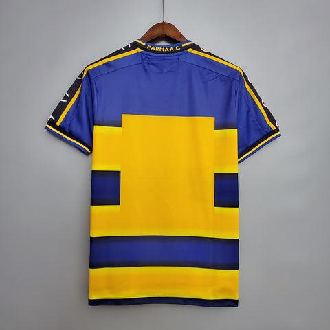 Camisa Parma Retrô 2001/2002 Azul e Amarela - Champion - Loja da Seven Oficial