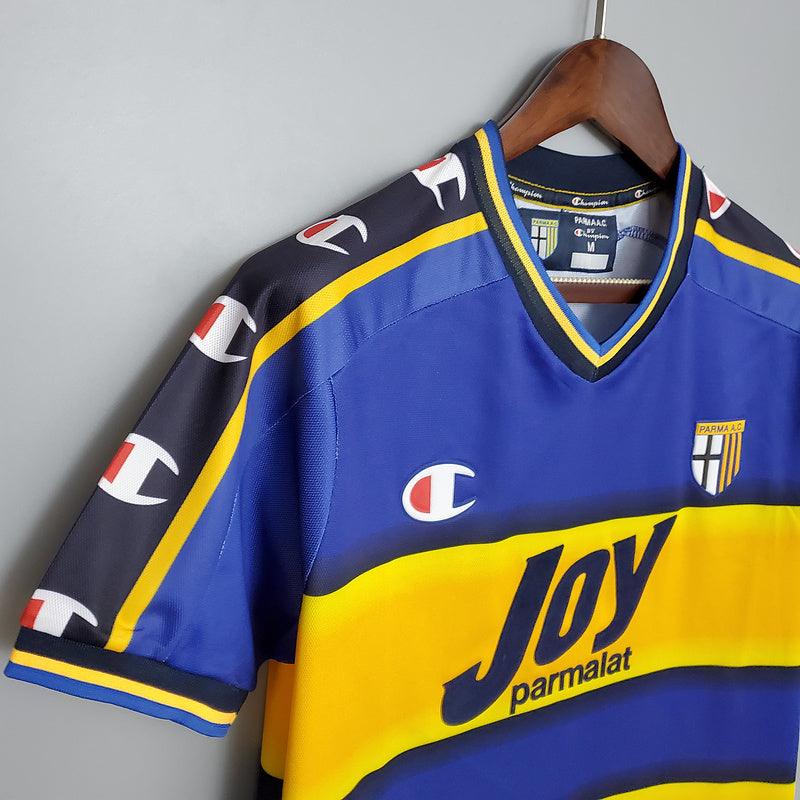 Camisa Parma Retrô 2001/2002 Azul e Amarela - Champion - Loja da Seven Oficial