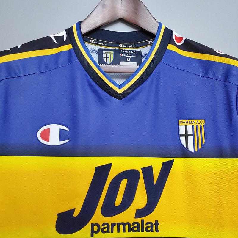 Camisa Parma Retrô 2001/2002 Azul e Amarela - Champion - Loja da Seven Oficial