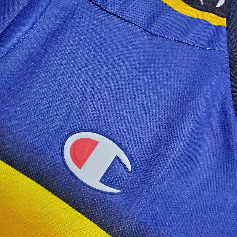 Camisa Parma Retrô 2001/2002 Azul e Amarela - Champion - Loja da Seven Oficial