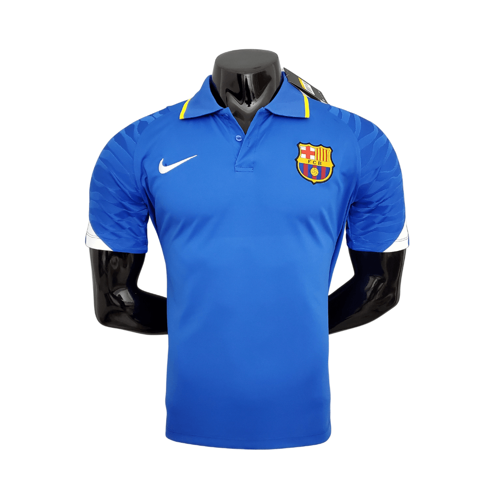 Camisa Polo Barcelona Azul - Masculina - Loja da Seven Oficial