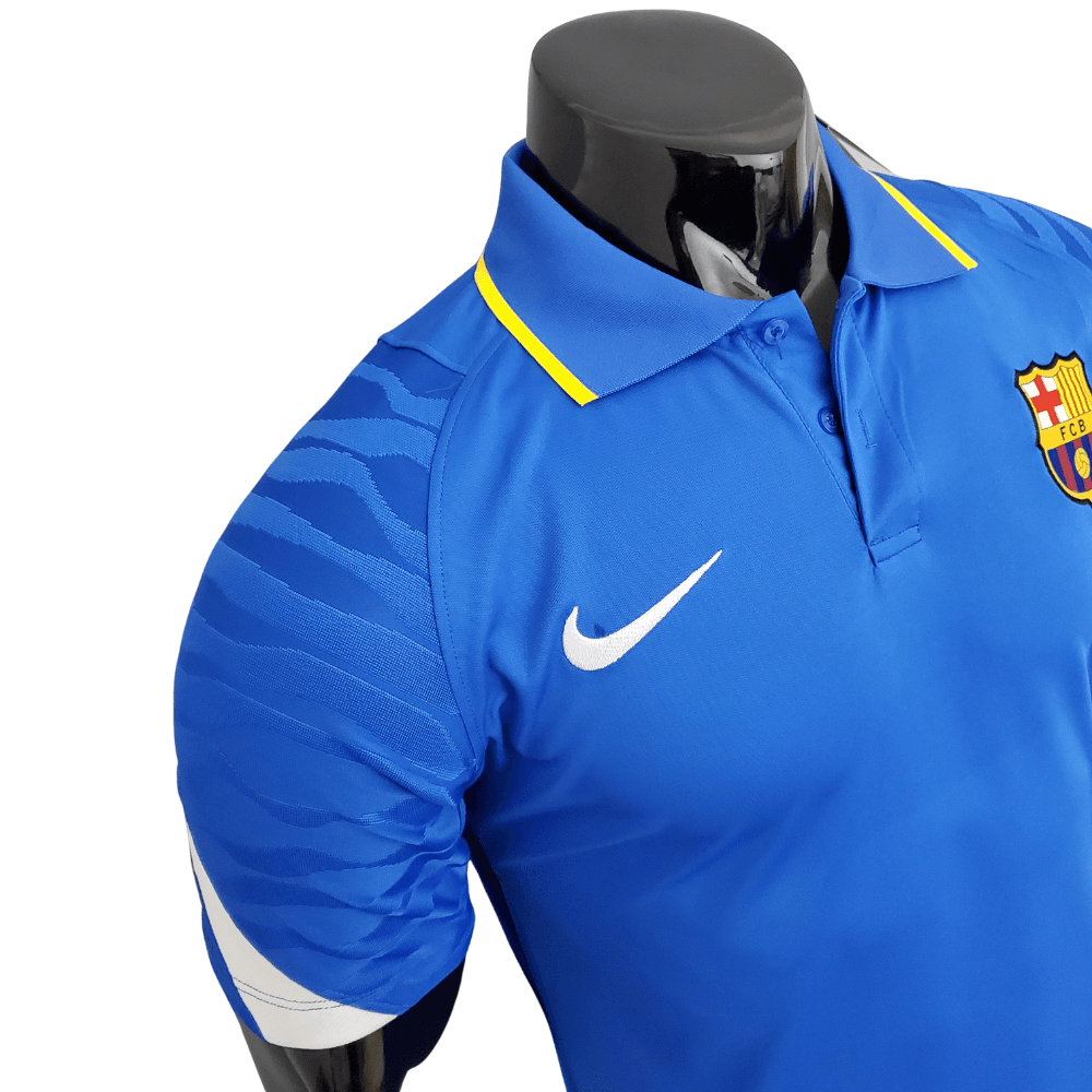 Camisa Polo Barcelona Azul - Masculina - Loja da Seven Oficial