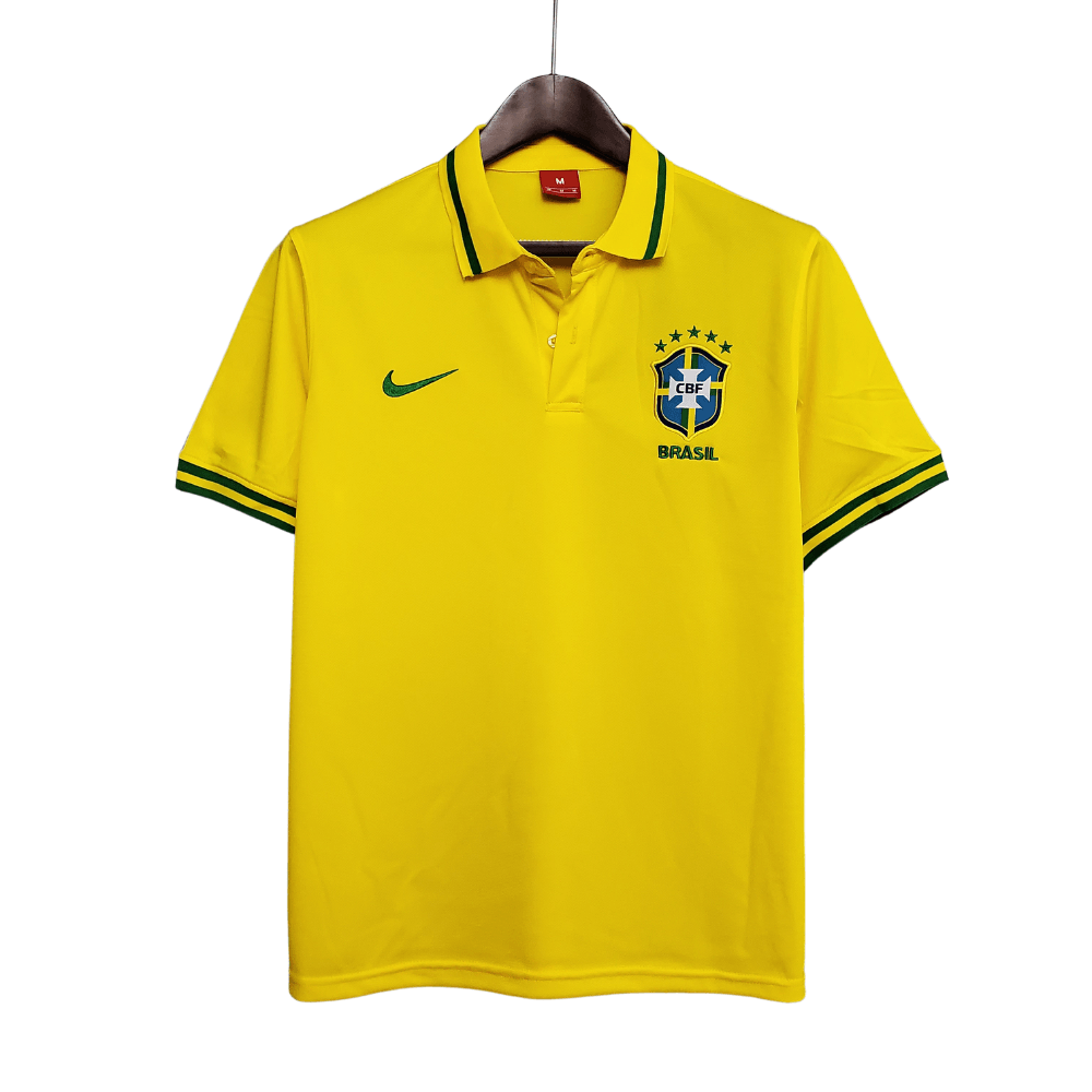 Camisa Polo Brasil Amarela - Masculina - Loja da Seven Oficial