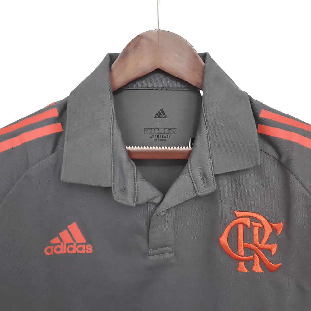 Camisa Polo Flamengo Cinza - Masculina - Loja da Seven Oficial