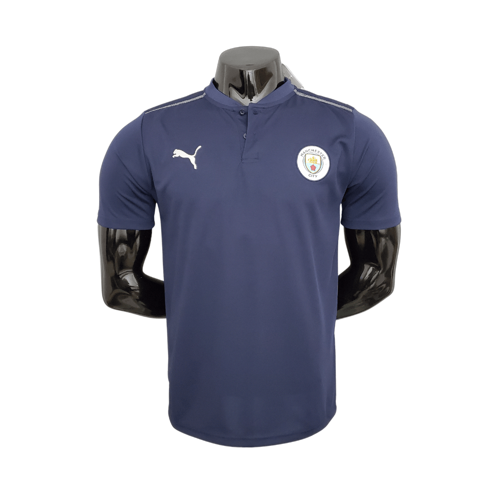 Camisa Polo Manchester City Azul - Masculina - Loja da Seven Oficial