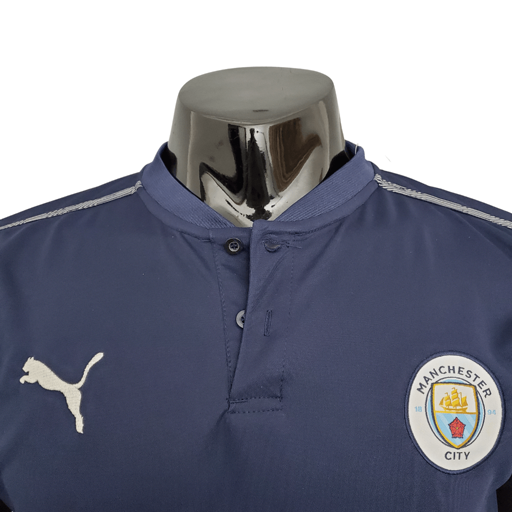 Camisa Polo Manchester City Azul - Masculina - Loja da Seven Oficial