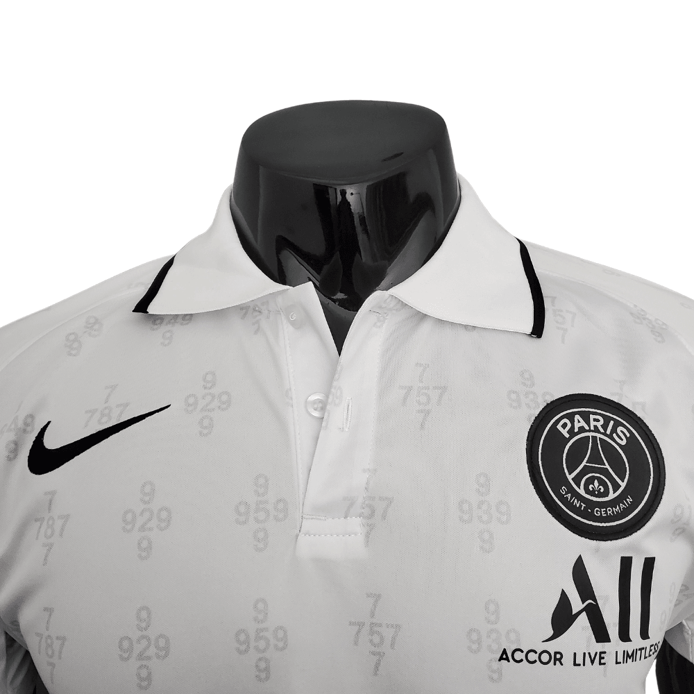 Camisa Polo PSG Branca - Masculina - Loja da Seven Oficial