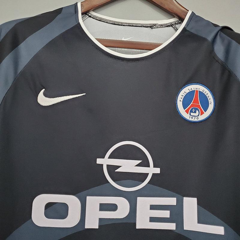 Camisa PSG Retrô 2001/2002 Cinza e Preta - Nike - Loja da Seven Oficial