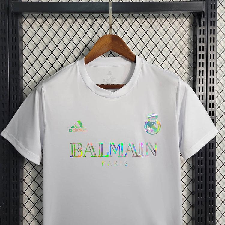 Camisa Real Madrid 23/24 Adidas - Balmain Branca - Loja da Seven Oficial