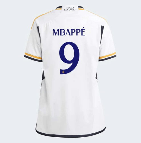 Camisa Real Madrid I 23/24 Branca com personalização incluida "MBAPPÉ 9" - Loja da Seven Oficial