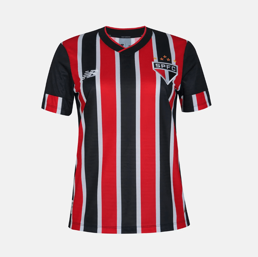 Camisa São Paulo 24/25 Adidas - vermelha e preta feminina - Loja da Seven Oficial