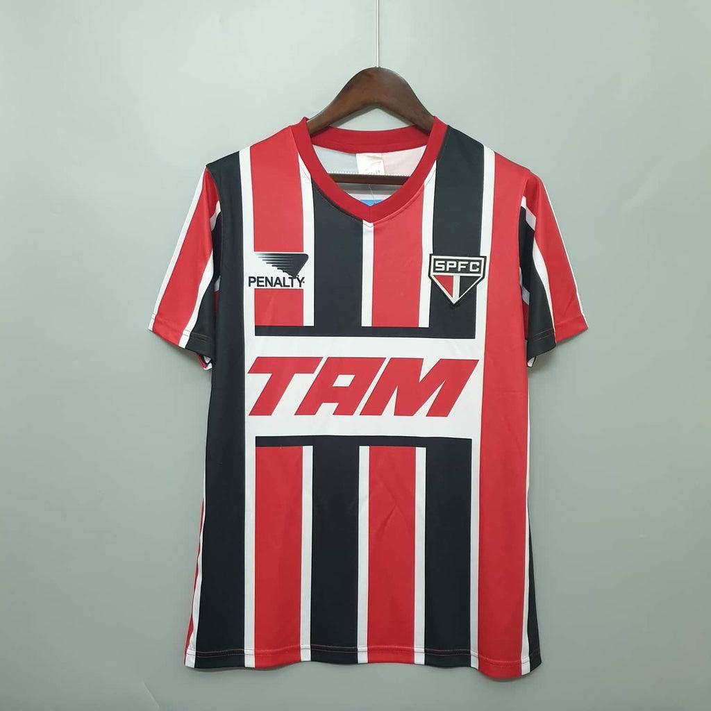 Camisa São Paulo Retrô 1993 Vermelha e Preta - Penalty - Loja da Seven Oficial