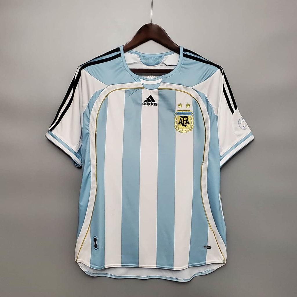 Camisa Seleção Argentina Retrô 2006 Azul e Branca- Adidas - Loja da Seven Oficial