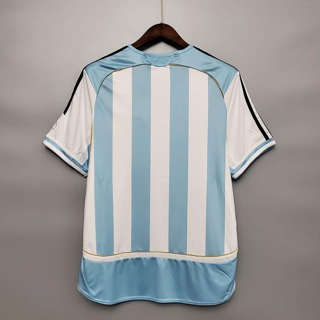 Camisa Seleção Argentina Retrô 2006 Azul e Branca- Adidas - Loja da Seven Oficial