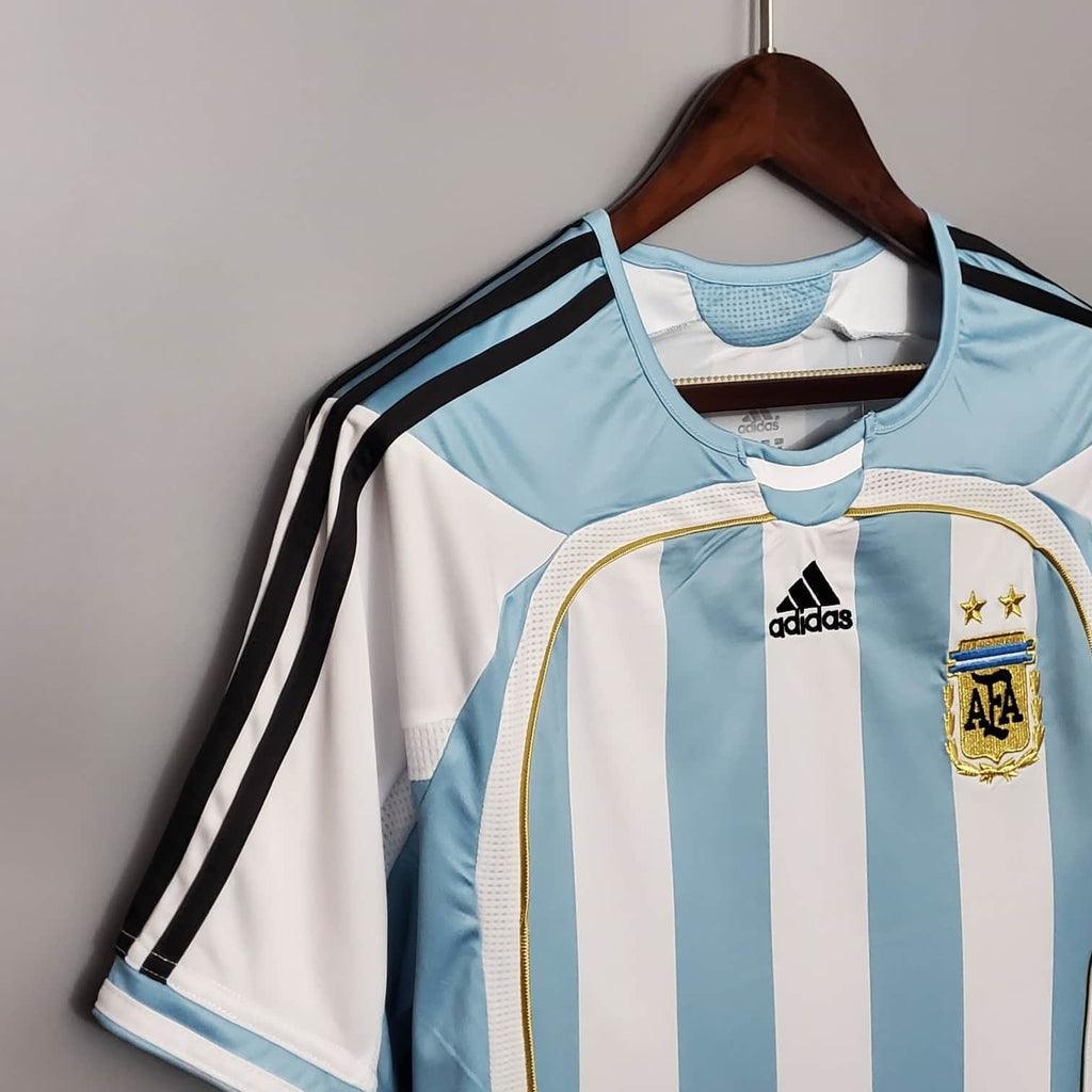 Camisa Seleção Argentina Retrô 2006 Azul e Branca- Adidas - Loja da Seven Oficial