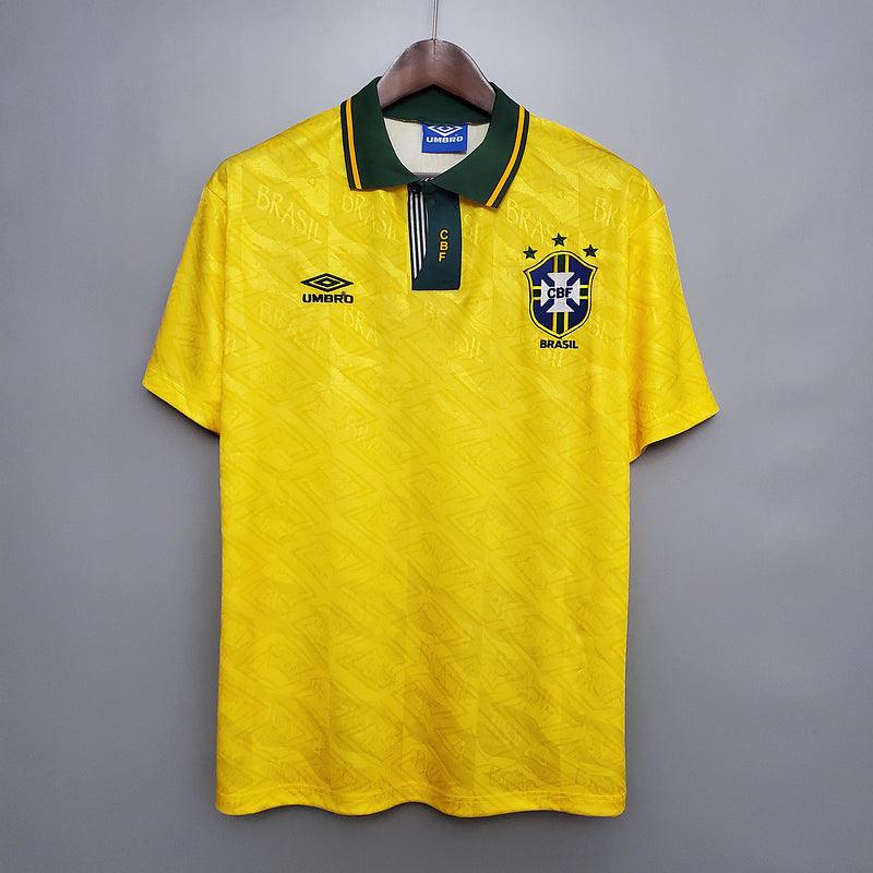 Camisa Seleção Brasileira Retrô 1991/1993 Amarela - Umbro - Loja da Seven Oficial