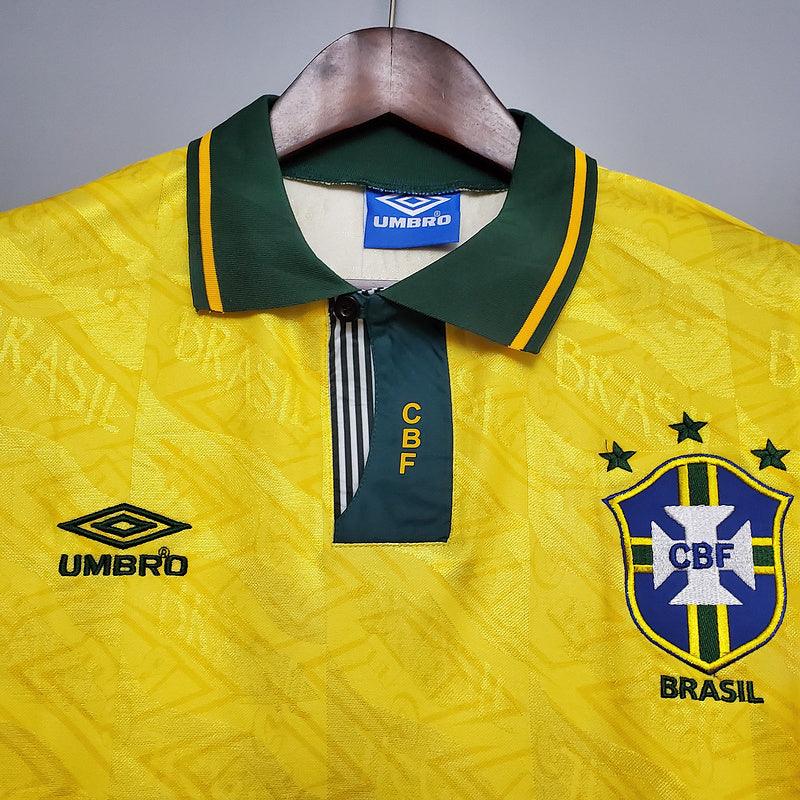 Camisa Seleção Brasileira Retrô 1991/1993 Amarela - Umbro - Loja da Seven Oficial