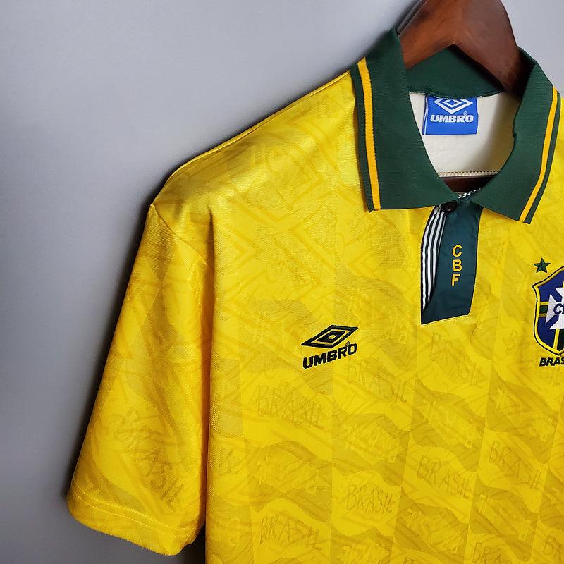 Camisa Seleção Brasileira Retrô 1991/1993 Amarela - Umbro - Loja da Seven Oficial