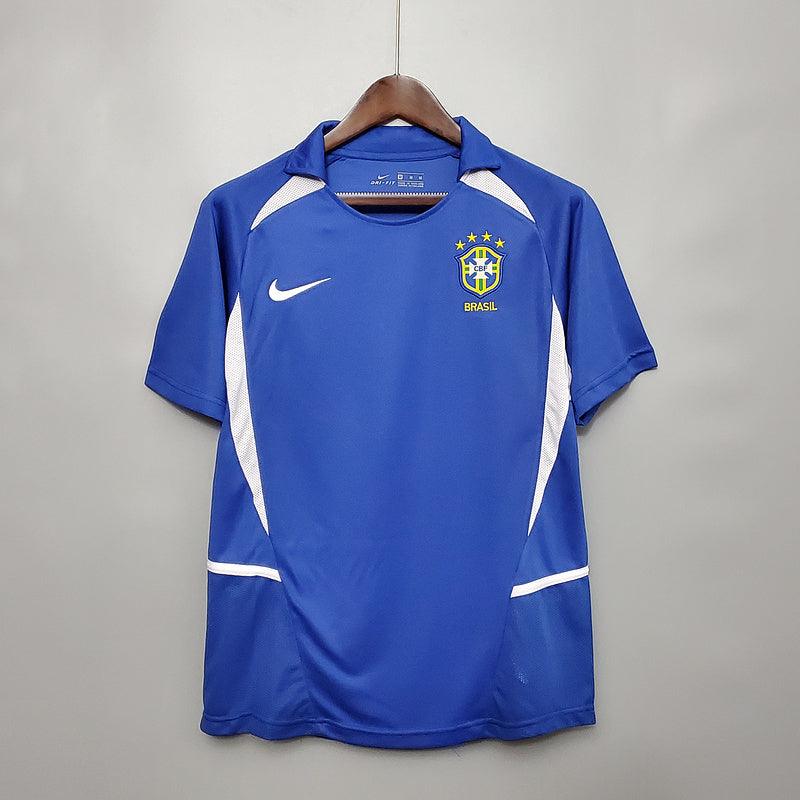 Camisa Seleção Brasileira Retrô 2002 Azul - Nike - Loja da Seven Oficial