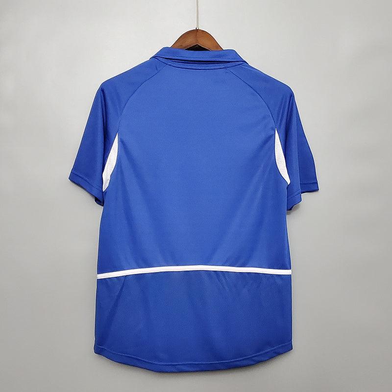 Camisa Seleção Brasileira Retrô 2002 Azul - Nike - Loja da Seven Oficial