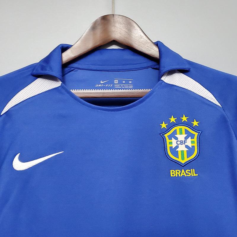 Camisa Seleção Brasileira Retrô 2002 Azul - Nike - Loja da Seven Oficial