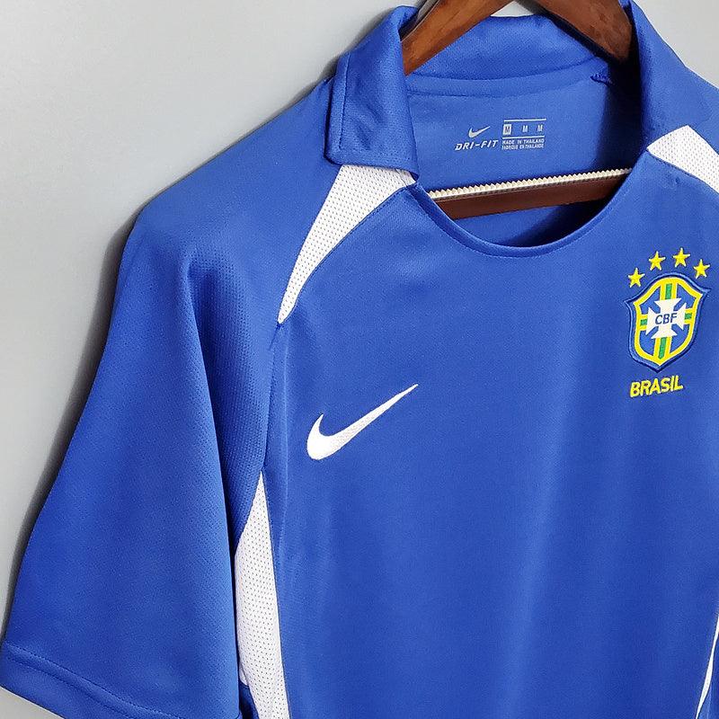 Camisa Seleção Brasileira Retrô 2002 Azul - Nike - Loja da Seven Oficial