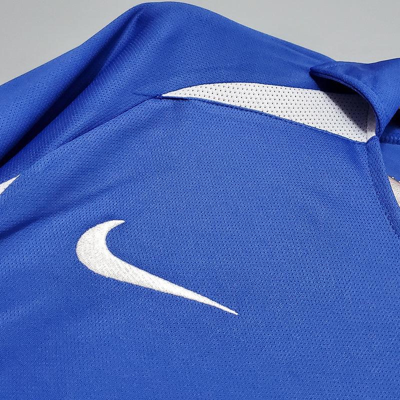 Camisa Seleção Brasileira Retrô 2002 Azul - Nike - Loja da Seven Oficial