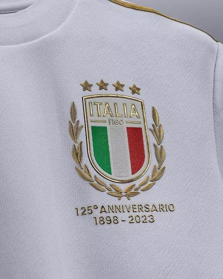 Camisa Seleção Itália 23/24 125 Anos - Branco - Loja da Seven Oficial