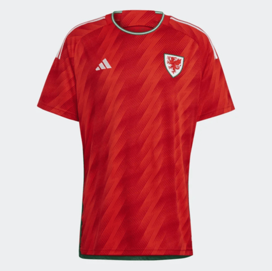 Camisa Seleção País de Gales I 22/23 Adidas - Vermelho - Loja da Seven Oficial