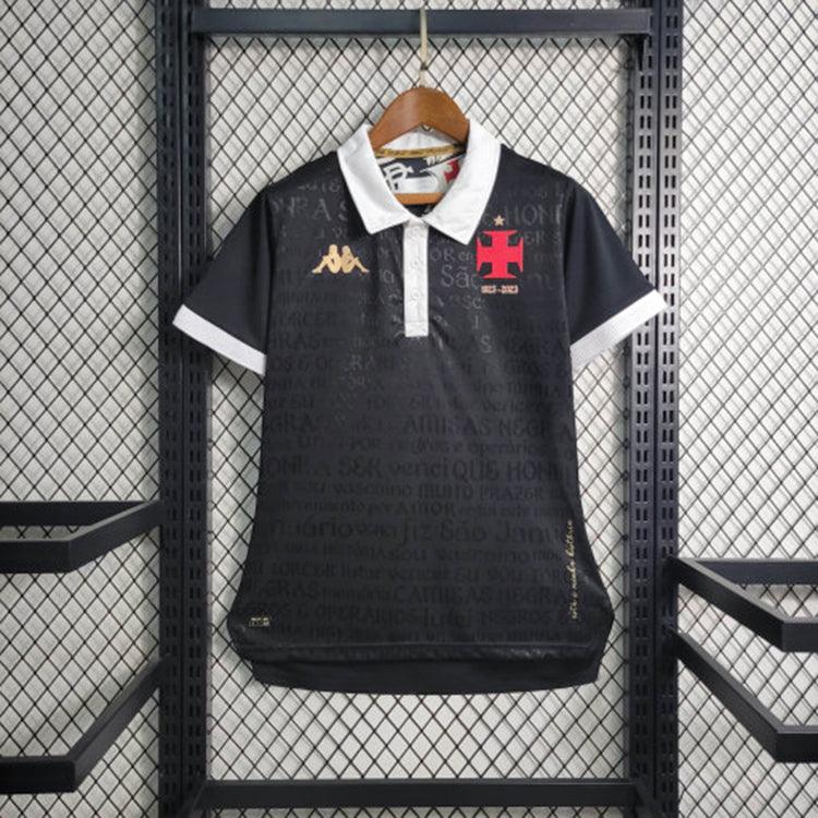 Camisa Vasco Feminino 23/24 Kappa - Camisa Negra - Loja da Seven Oficial