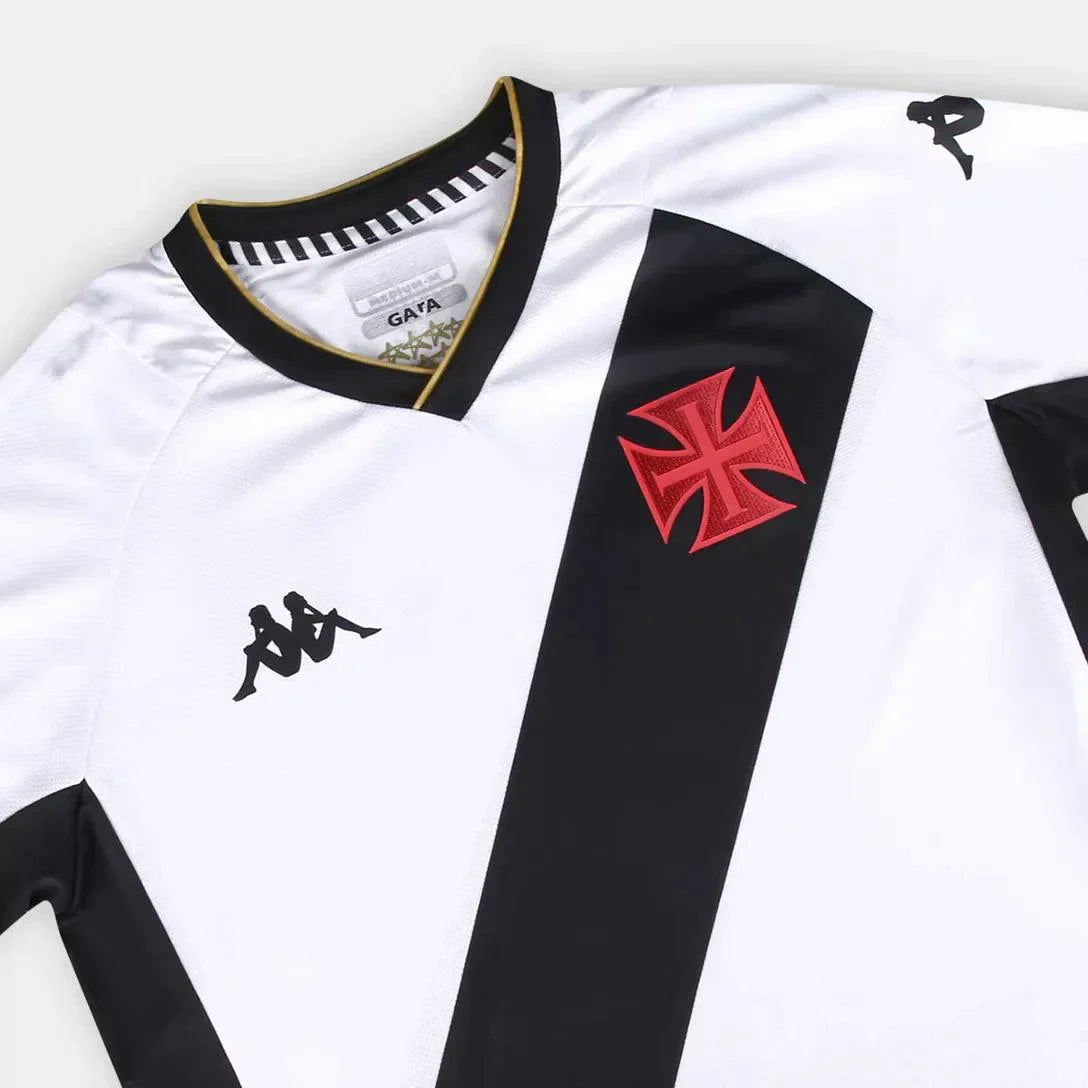 Camisa Vasco I 23/24 Kappa - Branco com listra Preta - Loja da Seven Oficial