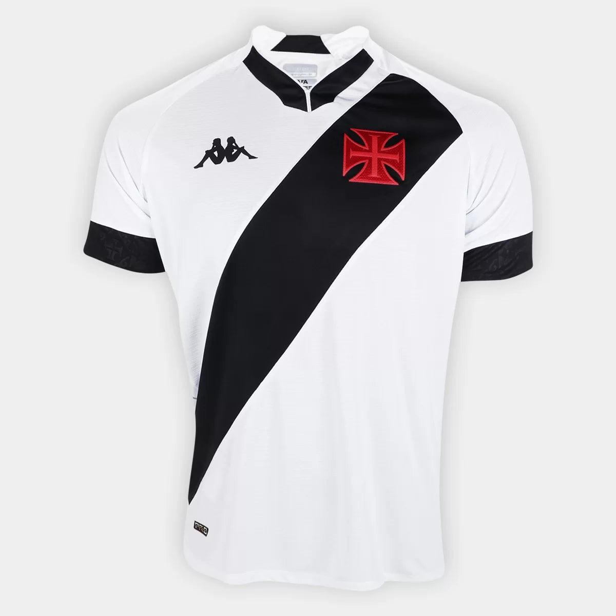 Camisa Vasco II 22/23 Kappa - Branco com listra Preta - Loja da Seven Oficial