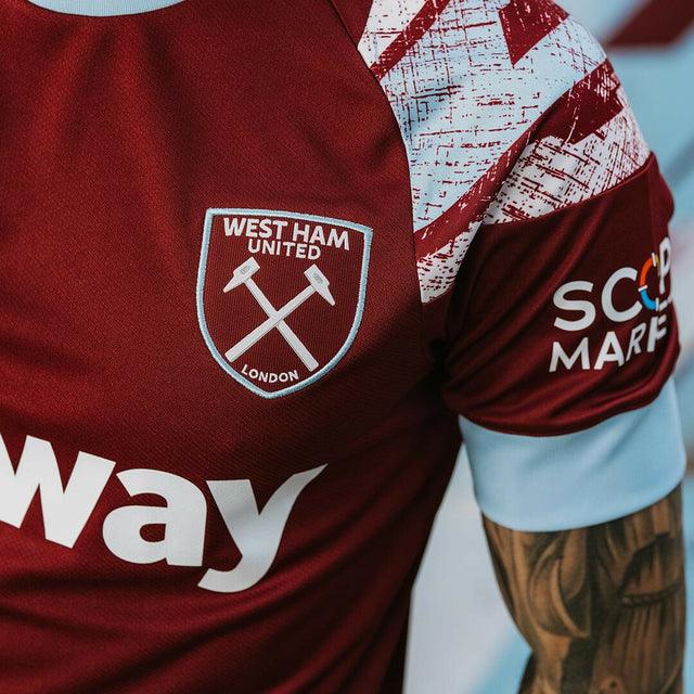 Camisa West Ham United I 22/23 Umbro - Bordo - Loja da Seven Oficial