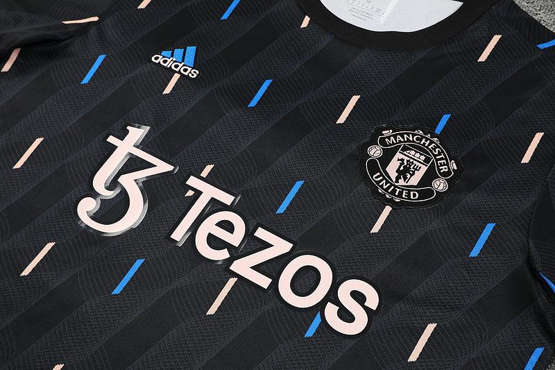 Camiseta Manchester United 23/24 - Treino - Preto - Loja da Seven Oficial