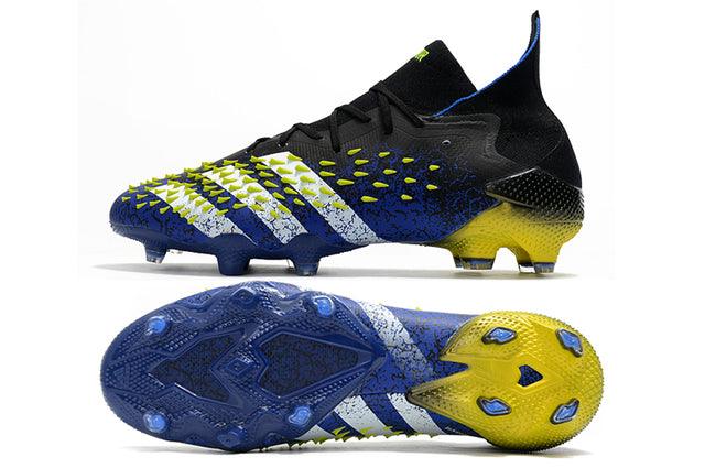 Chuteira Campo Adidas Predator Freak .1 FG Black/Blue/Yellow - Cano Alto - Loja da Seven Oficial