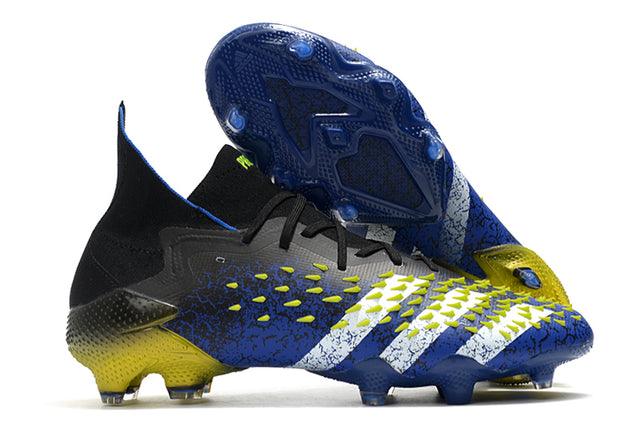 Chuteira Campo Adidas Predator Freak .1 FG Black/Blue/Yellow - Cano Alto - Loja da Seven Oficial