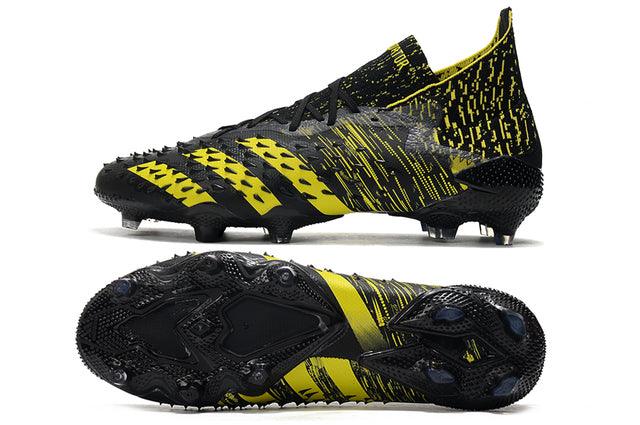 Chuteira Campo Adidas Predator Freak.1 FG Black/Yellow - Cano Alto - Loja da Seven Oficial