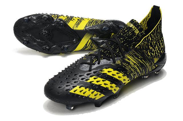 Chuteira Campo Adidas Predator Freak.1 FG Black/Yellow - Cano Alto - Loja da Seven Oficial