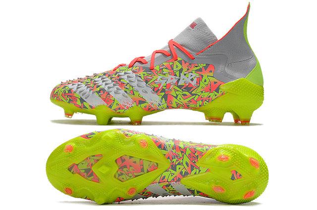 Chuteira Campo Adidas Predator Freak .1 FG Clear Grey/White/Solar Yellow - Cano Alto - Loja da Seven Oficial