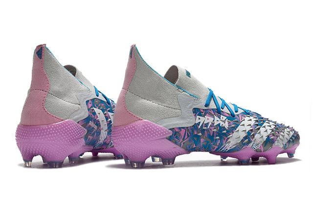 Chuteira Campo Adidas Predator Freak .1 FG Gray/Blue/Pink - Cano Alto - Loja da Seven Oficial