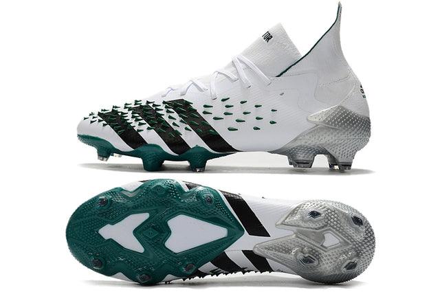 Chuteira Campo Adidas Predator Freak .1 FG White and Green - Cano Alto - Loja da Seven Oficial