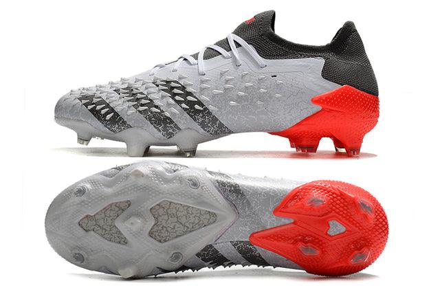 Chuteira Campo Adidas Predator Freak .1 FG White/Iron Metallic/Solar Red - Low - Loja da Seven Oficial