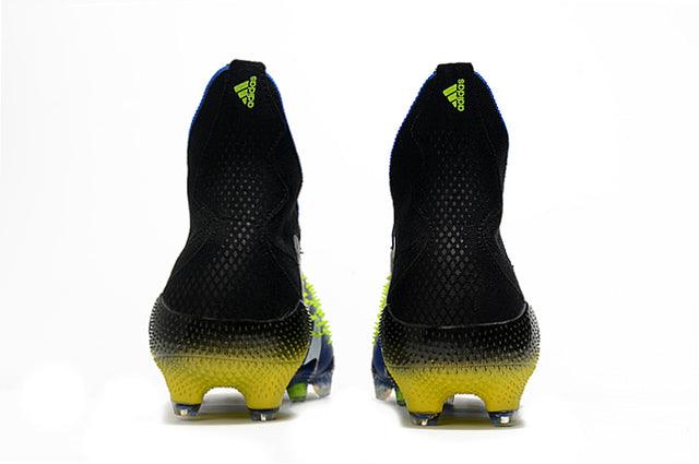 Chuteira Campo Adidas Predator Freak + FG Black/Blue/Yellow - Cano Alto - Loja da Seven Oficial