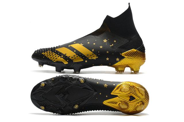 Chuteira Campo Adidas Predator Mutator + FG Black/Gold - Cano Alto - Loja da Seven Oficial