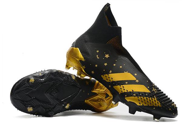 Chuteira Campo Adidas Predator Mutator + FG Black/Gold - Cano Alto - Loja da Seven Oficial