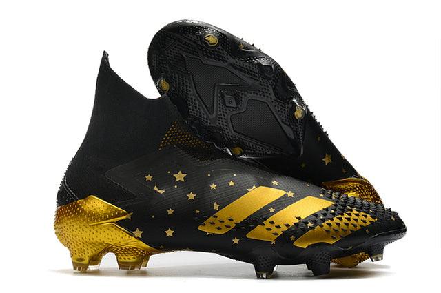 Chuteira Campo Adidas Predator Mutator + FG Black/Gold - Cano Alto - Loja da Seven Oficial