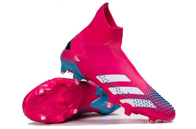 Chuteira Campo Adidas Predator Mutator + FG Black/Pink/Blue - Cano Alto - Loja da Seven Oficial