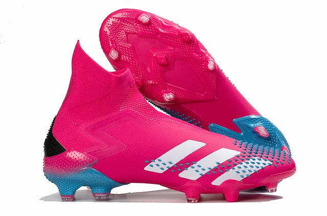 Chuteira Campo Adidas Predator Mutator + FG Black/Pink/Blue - Cano Alto - Loja da Seven Oficial