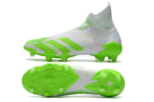 Chuteira Campo Adidas Predator Mutator + FG White/Green - Cano Alto - Loja da Seven Oficial