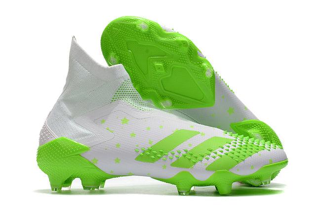 Chuteira Campo Adidas Predator Mutator + FG White/Green - Cano Alto - Loja da Seven Oficial